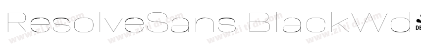 ResolveSans BlackWd字体转换